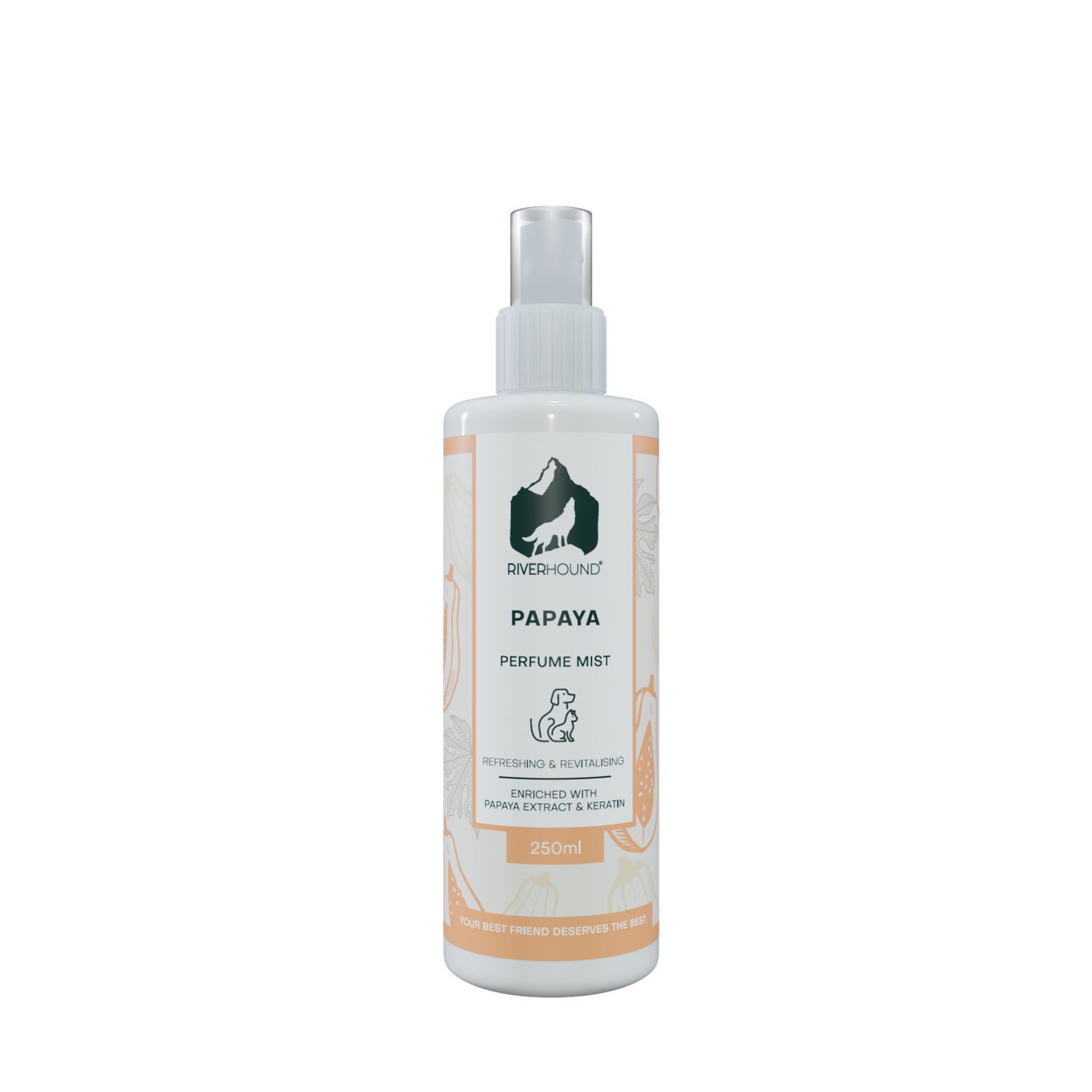 Papaya Keratin Perfume Mist - 250ml 1 Papaya Keratin Perfume Mist 250ml for dogs and cats